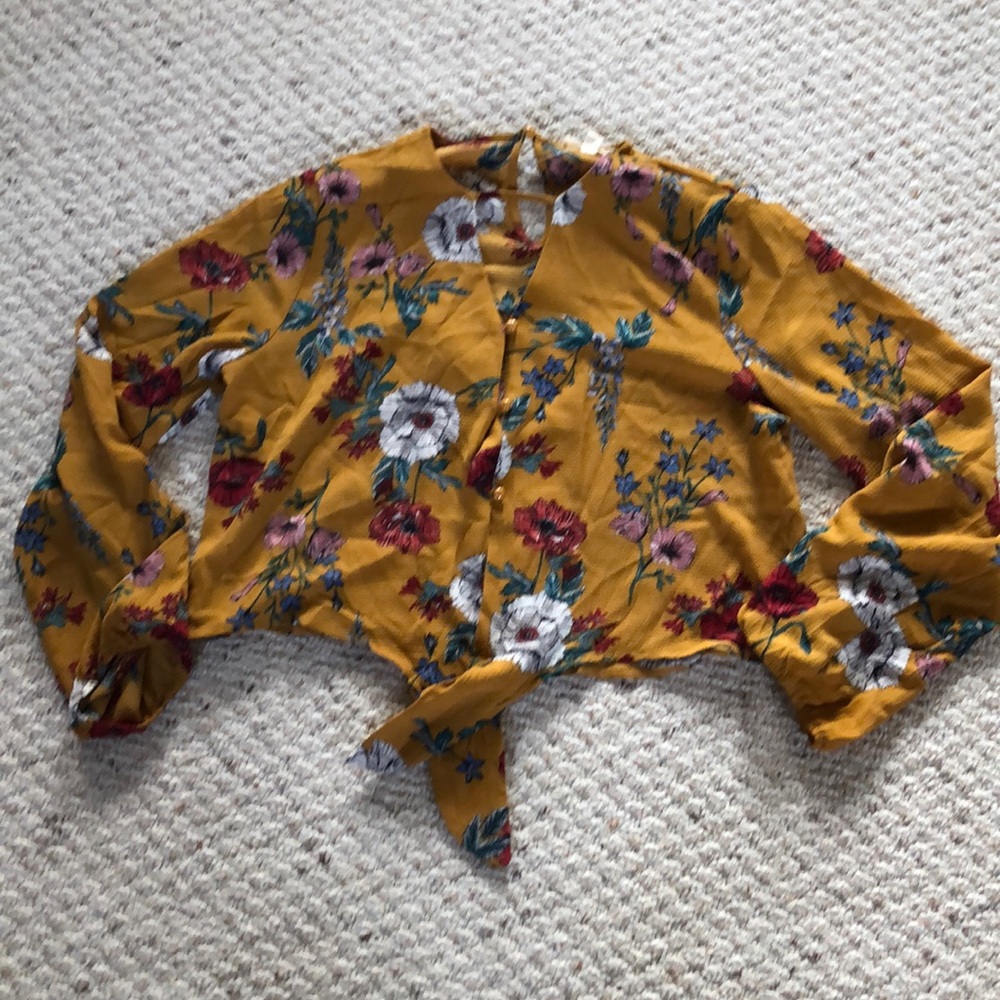 Floral tie up top
